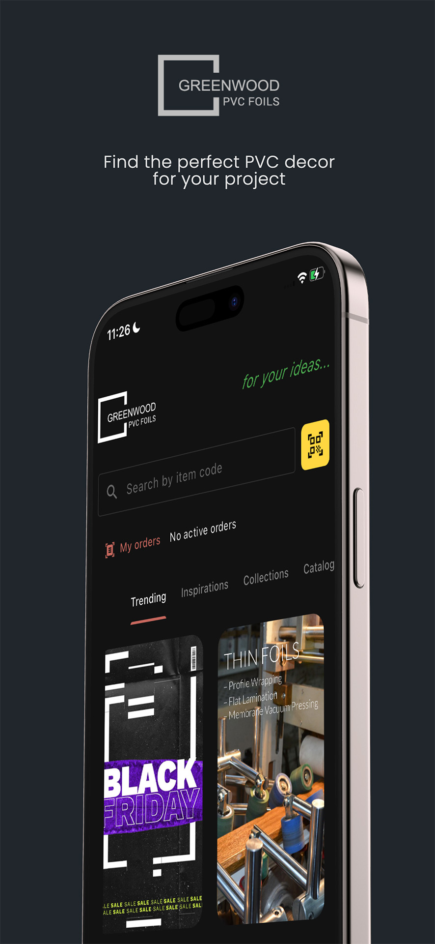 GREENWOOD app home screen