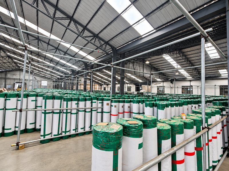 Finished decorative film rolls stored in the factory warehouse in China, prepared for export